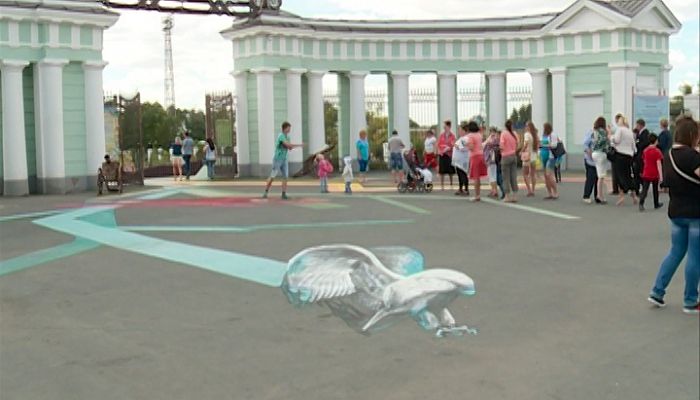 В новотроицком парке состоялась презентация 3-D граффити