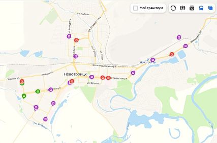 Новотройчане смогут отслеживать пассажирский транспорт на Яндекс.Картах
