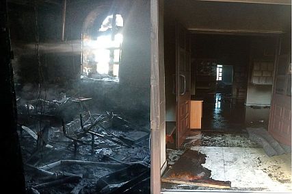 Полицейские задержали подозреваемого в поджоге храма в Новотроицке
